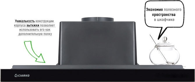 Вытяжка Ciarko Turbo 50 (черный)