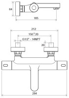 Смеситель Ravak Termo TE 300 023.00/150