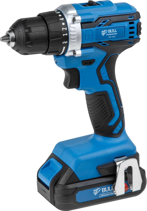 Дрель-шуруповерт Bull SR 1803 (с 2-мя АКБ, кейс) Дрель-шуруповерт Bull SR 1803 (с 2-мя АКБ, кейс)