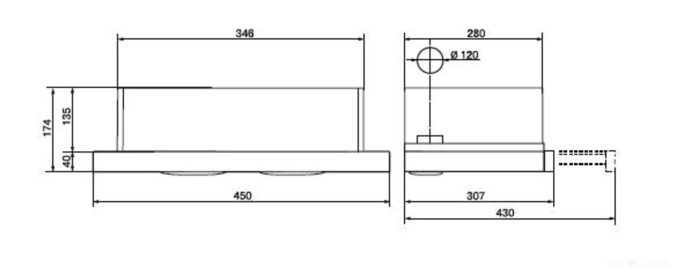 Вытяжка Weissgauff TEL 450 EW Вытяжка Weissgauff TEL 450 EW