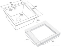 Кухонная мойка Paulmark Brilon PM104546-BLM