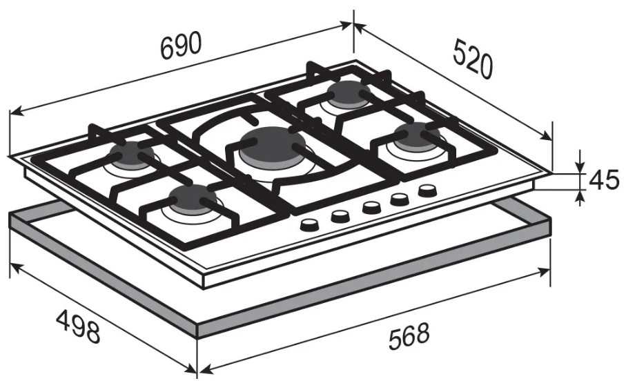 Варочная панель Zigmund & Shtain M 26.7 W Варочная панель Zigmund & Shtain M 26.7 W