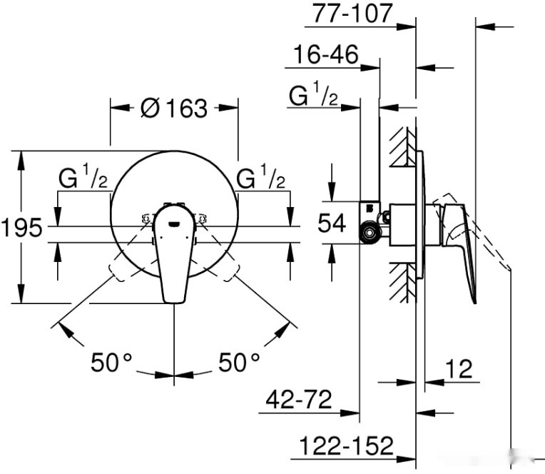 Смеситель Grohe Bauedge 29078001 Смеситель Grohe Bauedge 29078001