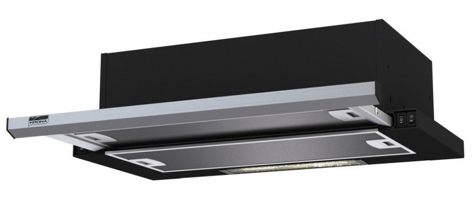 Вытяжка Krona KAMILLA slim 600 (black/inox)