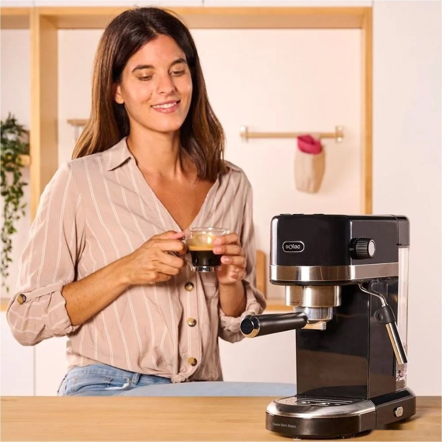 Рожковая помповая кофеварка Solac Taste Slim Black Рожковая помповая кофеварка Solac Taste Slim Black