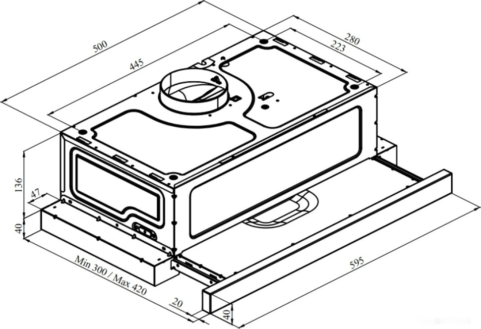 Вытяжка Konigin Pixel 60 (нержавеющая сталь) Вытяжка Konigin Pixel 60 (нержавеющая сталь)