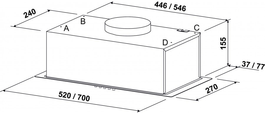 Вытяжка ZorG Technology Bona I 750 50 M черная Вытяжка ZorG Technology Bona I 750 50 M черная