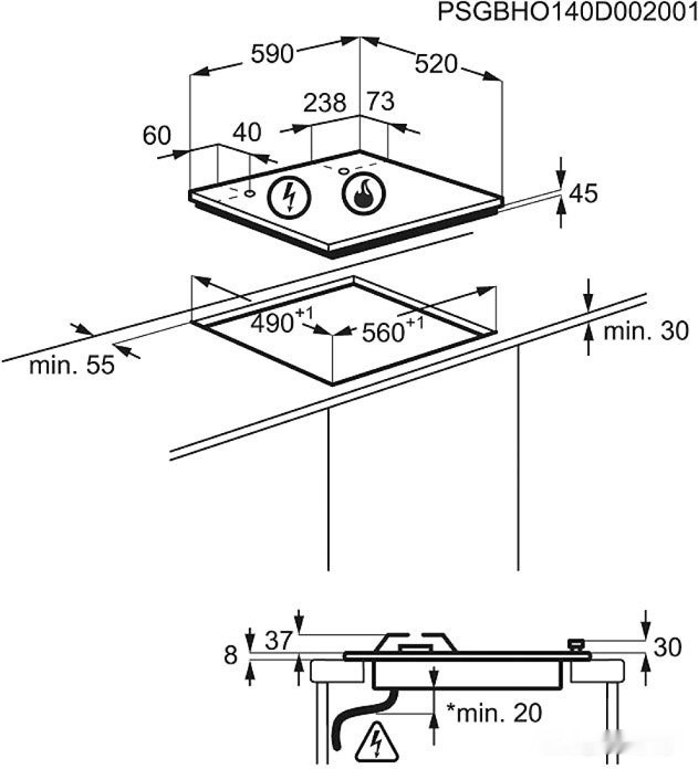 Варочная панель Electrolux EGS6436WW Варочная панель Electrolux EGS6436WW