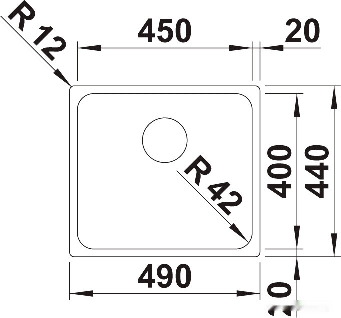 Кухонная мойка Blanco Solis 450-U 526120 (полированная) Кухонная мойка Blanco Solis 450-U 526120 (полированная)