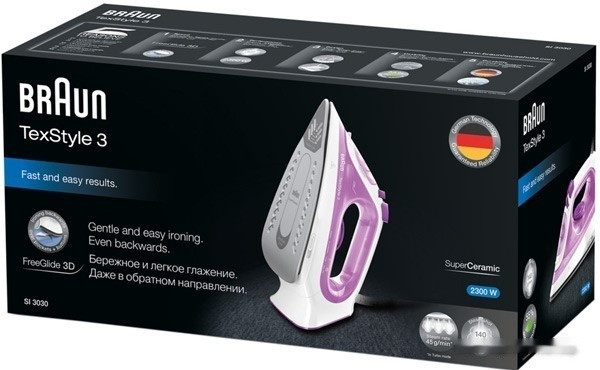 Утюг Braun TexStyle 3 SI 3030 PU Утюг Braun TexStyle 3 SI 3030 PU