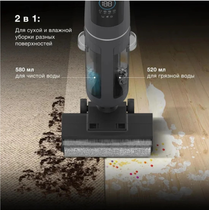 Вертикальный моющий пылесос Hyundai HYV-S01AQUA