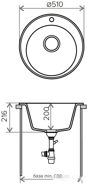 Кухонная мойка Tolero R-108 (серый)