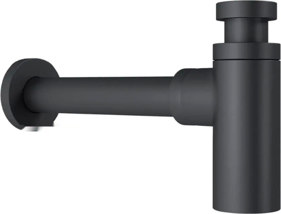 Умывальник Lauter 21441A + Cascade 21СК655BS с сифоном 21635B (черный матовый)