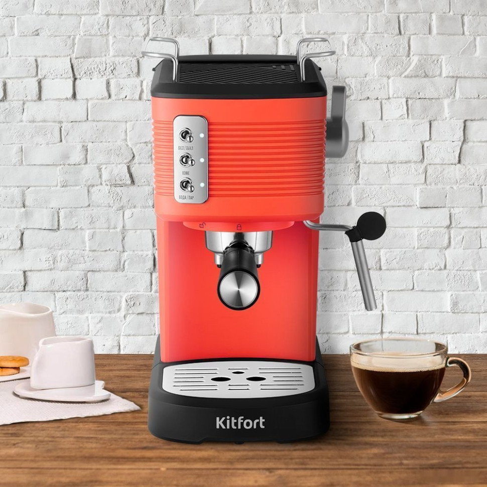 Рожковая кофеварка Kitfort KT-7180-1 Рожковая кофеварка Kitfort KT-7180-1