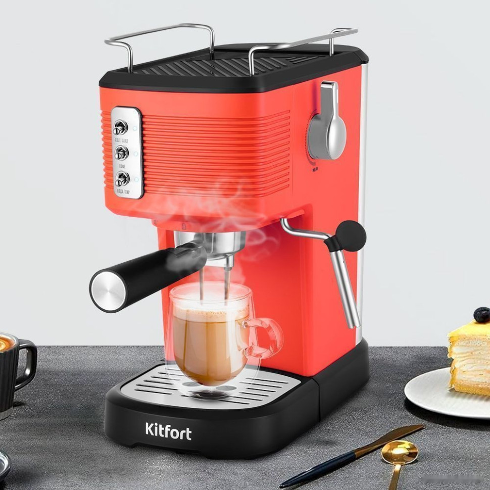Рожковая кофеварка Kitfort KT-7180-1 Рожковая кофеварка Kitfort KT-7180-1