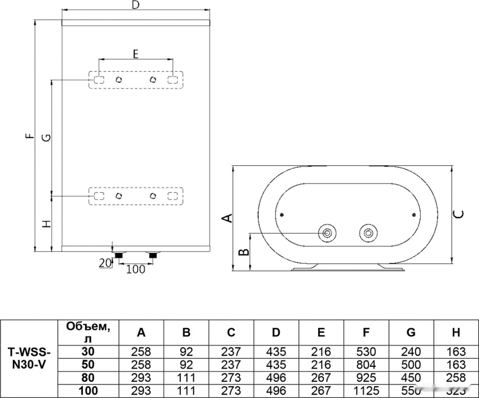 Водонагреватель Timberk Brigantine T-WSS30-N30-V Водонагреватель Timberk Brigantine T-WSS30-N30-V