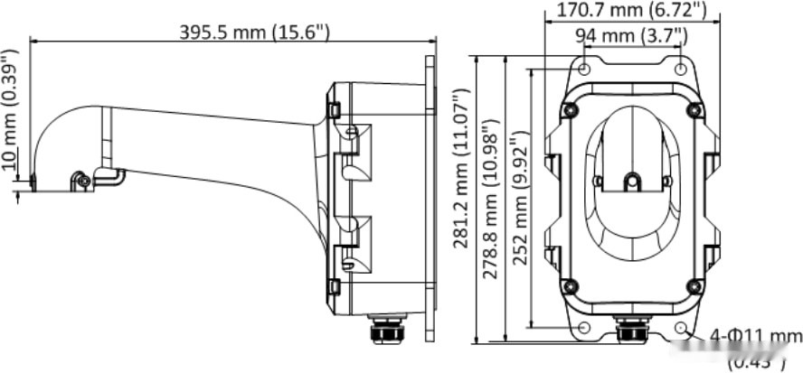 Кронштейн Hikvision DS-1604ZJ-BOX Кронштейн Hikvision DS-1604ZJ-BOX