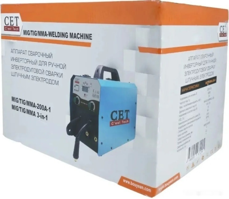 Сварочный инвертор CET MIG/TIG/MMA-200A-1