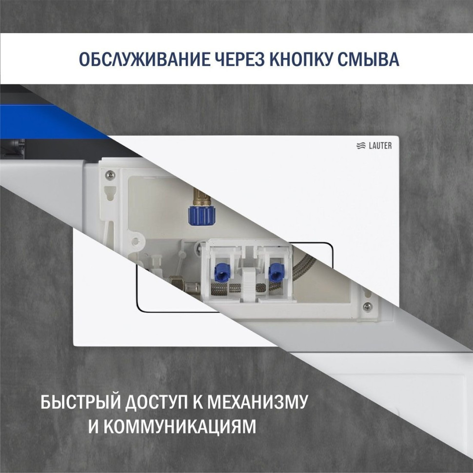 Система инсталляции Lauter 21901001 с кнопкой 219702F (белый) Система инсталляции Lauter 21901001 с кнопкой 219702F (белый)