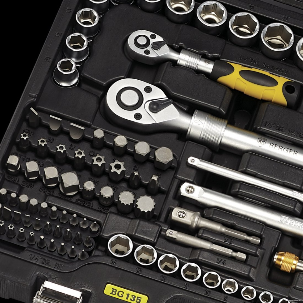Универсальный набор инструментов Berger BG135-1214 (135 предметов) Универсальный набор инструментов Berger BG135-1214 (135 предметов)