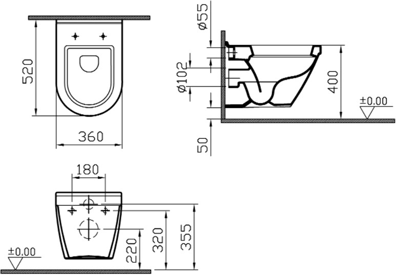 Унитаз Vitra S50 (5318B003-0075)