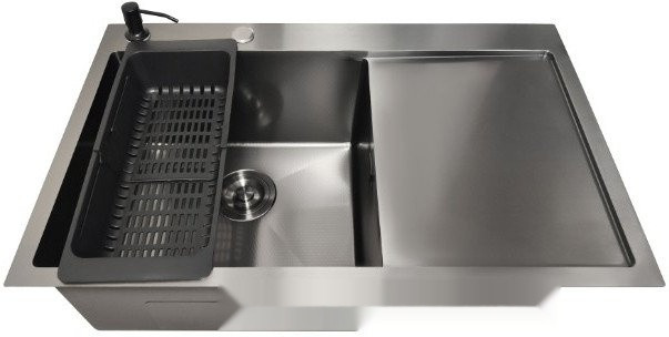 Кухонная мойка Stellar Decor S6550NB-L-D (нано черный)