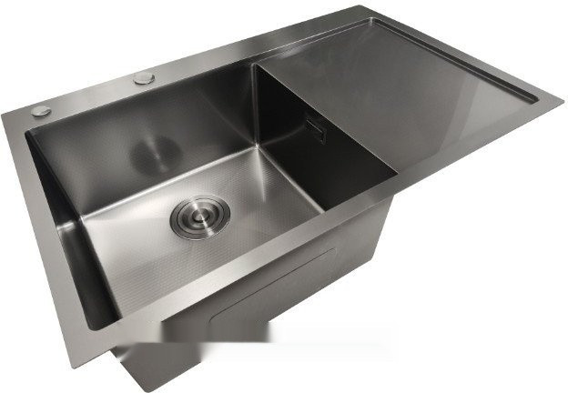 Кухонная мойка Stellar Decor S6550NB-L-D (нано черный)