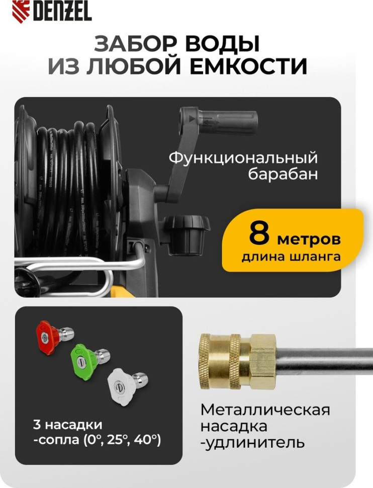 Мойка высокого давления Denzel R-180iD Мойка высокого давления Denzel R-180iD