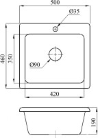 Кухонная мойка БелЭворс MINI (White)