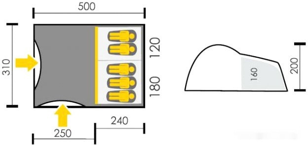 Палатка Talberg Campi 5 (серый) Палатка Talberg Campi 5 (серый)