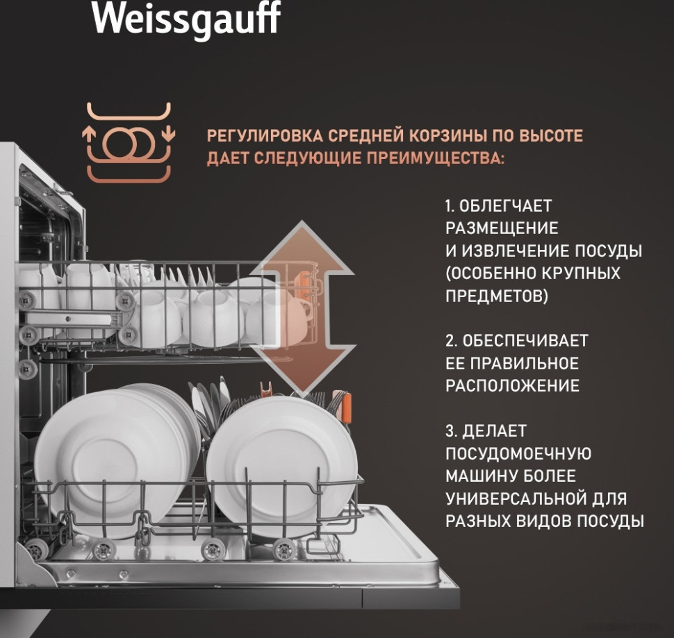 Посудомоечная машина Weissgauff BDW 6025 Infolight Посудомоечная машина Weissgauff BDW 6025 Infolight