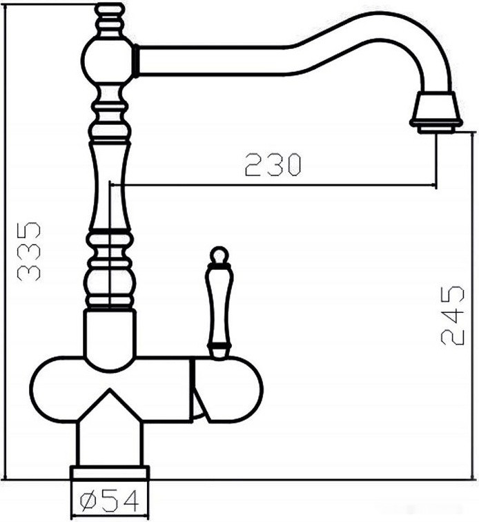 Смеситель Zorg SZR-1017 Diva Inox