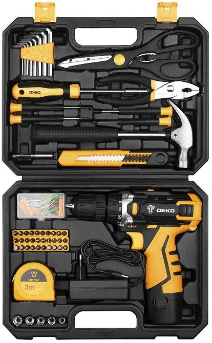 Дрель-шуруповерт Deko DKCD12FU-Li SET 104 063-4112 (с 1-м АКБ, кейс, оснастка) Дрель-шуруповерт Deko DKCD12FU-Li SET 104 063-4112 (с 1-м АКБ, кейс, оснастка)