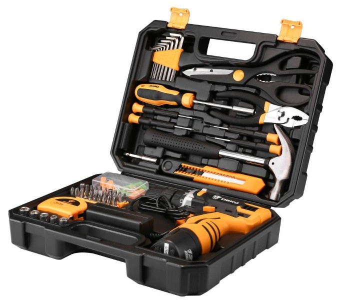 Дрель-шуруповерт Deko DKCD12FU-Li SET 104 063-4112 (с 1-м АКБ, кейс, оснастка) Дрель-шуруповерт Deko DKCD12FU-Li SET 104 063-4112 (с 1-м АКБ, кейс, оснастка)