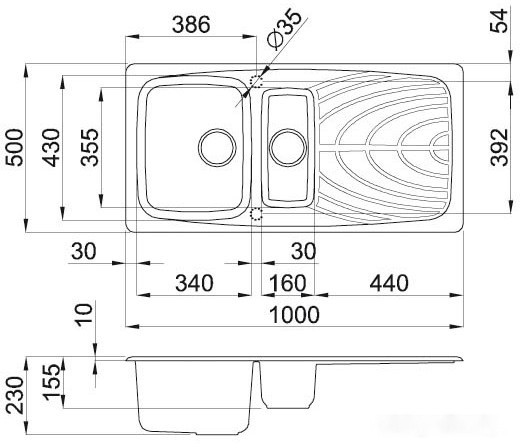 Кухонная мойка Elleci Master 475 G62 Bianco Antico Кухонная мойка Elleci Master 475 G62 Bianco Antico