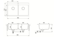 Кухонная мойка AquaSanita Magna SQM 200 710 AW alba