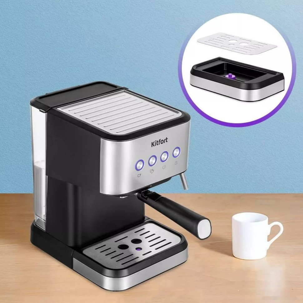 Рожковая кофеварка Kitfort KT-7140 Рожковая кофеварка Kitfort KT-7140