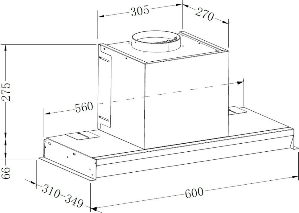 Вытяжка Zorg Aura 1260 60 S-GS (черный)