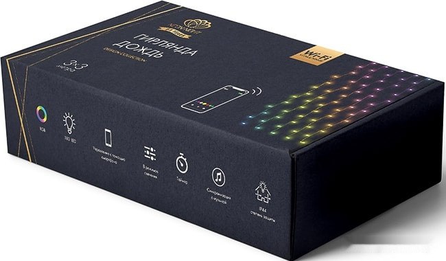 Световой дождь Neon-night Wi-Fi 3x3 м 180 LED 245-001 (RGB) Световой дождь Neon-night Wi-Fi 3x3 м 180 LED 245-001 (RGB)