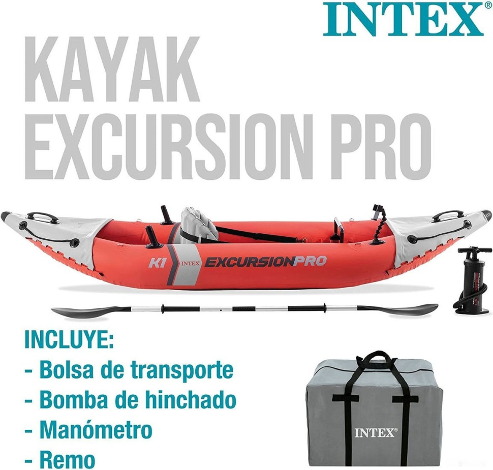 Надувная лодка INTEX Excursion Pro K1 Kayak Надувная лодка INTEX Excursion Pro K1 Kayak