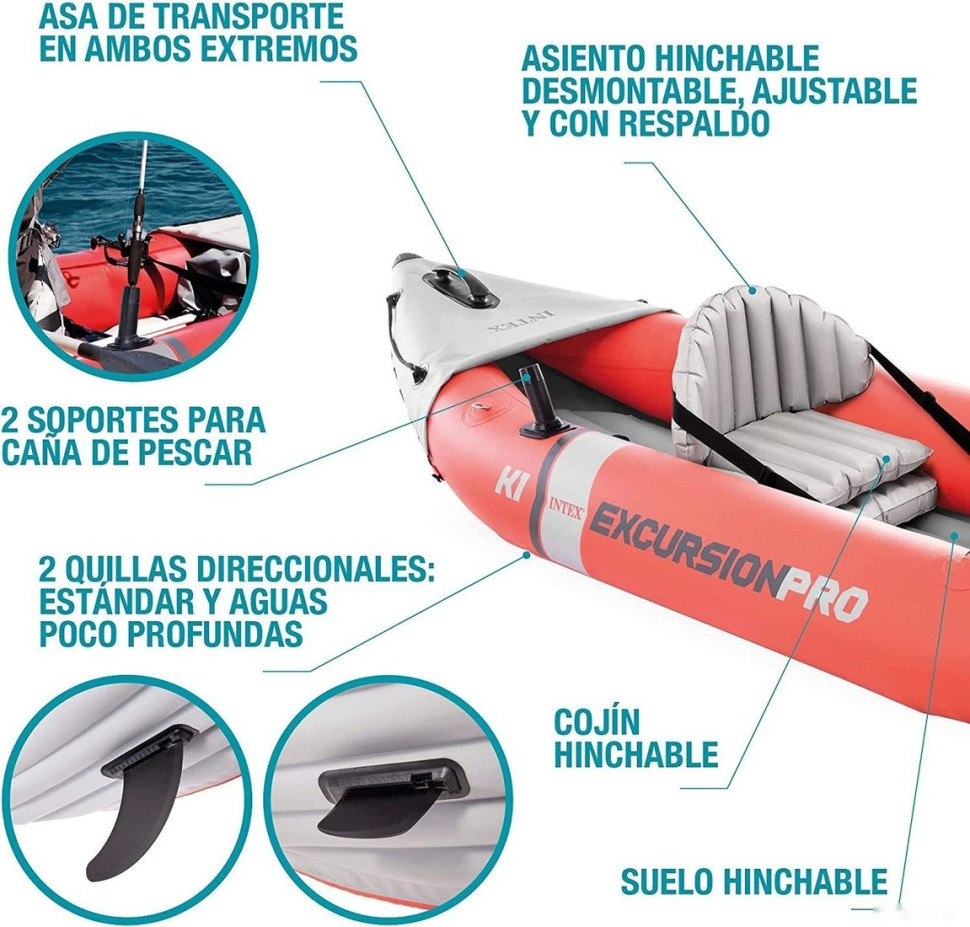Надувная лодка INTEX Excursion Pro K1 Kayak Надувная лодка INTEX Excursion Pro K1 Kayak