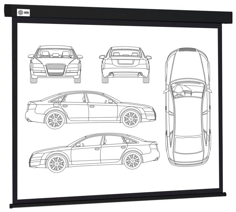 Проекционный экран Cactus Wallscreen 213x213 CS-PSW-213X213-BK