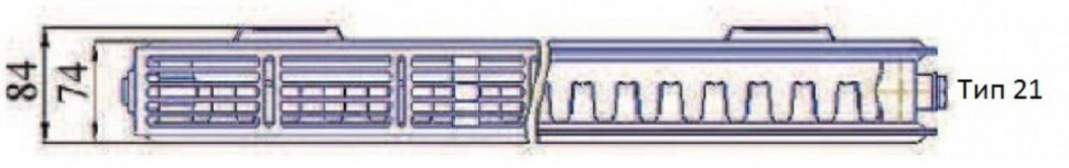 Радиатор Prado Classic тип 21 500x1000 Радиатор Prado Classic тип 21 500x1000