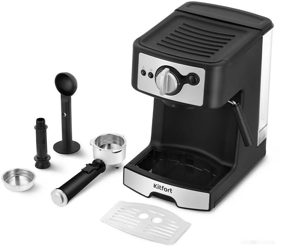 Рожковая кофеварка Kitfort KT-7195 Рожковая кофеварка Kitfort KT-7195