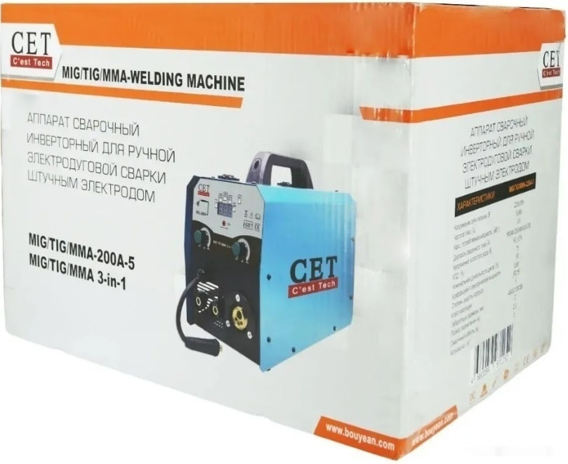 Сварочный инвертор CET MIG/TIG/MMA-200A-5