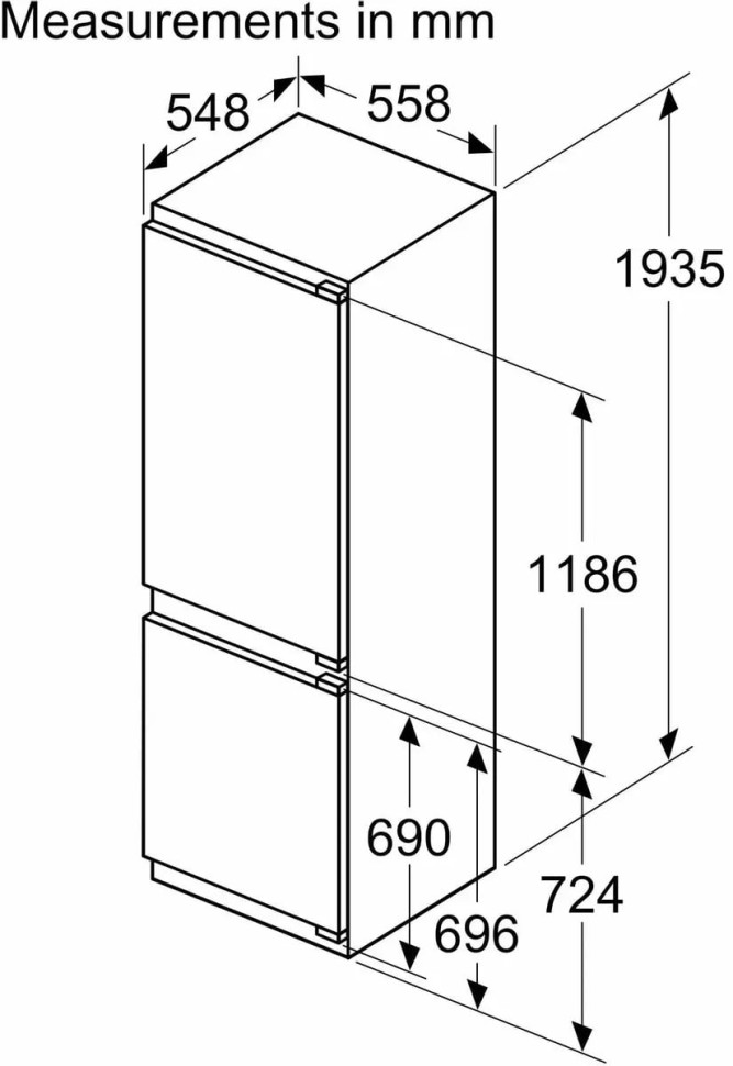 Встраиваемый холодильник Bosch KIN96VFD0 Встраиваемый холодильник Bosch KIN96VFD0