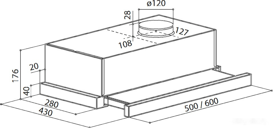 Вытяжка LEX Hubble G 600 (слоновая кость) Вытяжка LEX Hubble G 600 (слоновая кость)