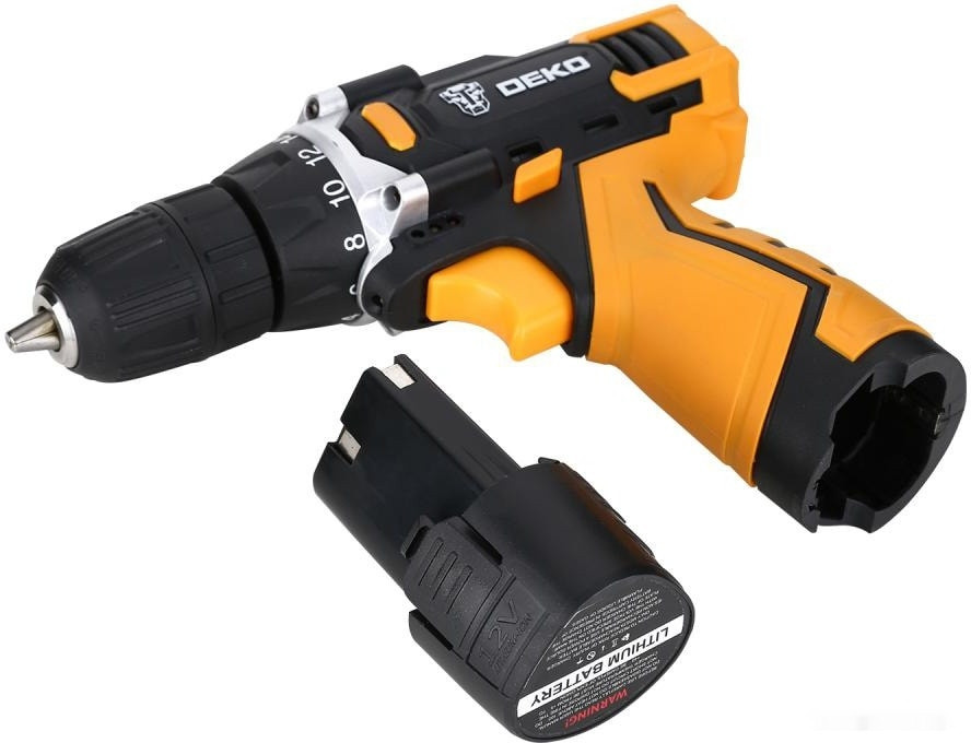 Дрель-шуруповерт Deko DKCD12FU-Li SET 104 063-4117 (с 2-мя АКБ, кейс, набор оснастки) Дрель-шуруповерт Deko DKCD12FU-Li SET 104 063-4117 (с 2-мя АКБ, кейс, набор оснастки)