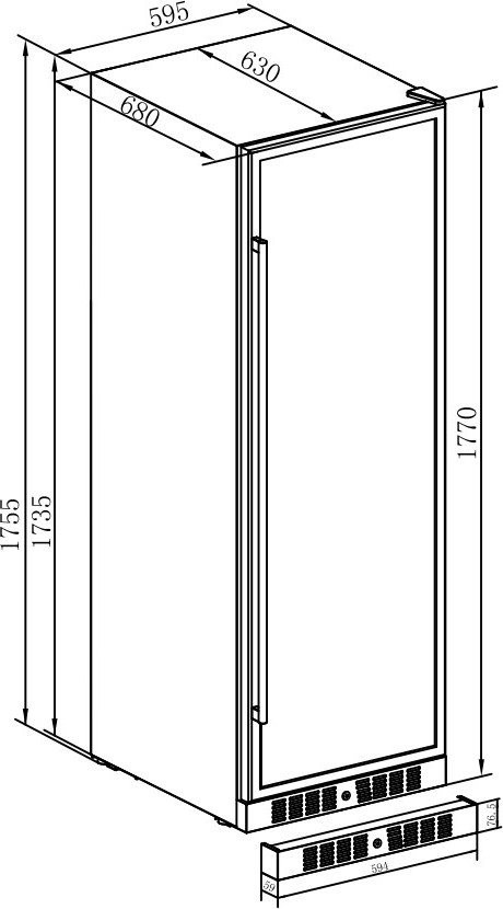 Винный шкаф Temptech ST180DRB Винный шкаф Temptech ST180DRB