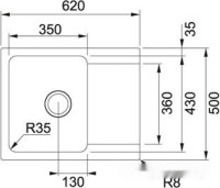 Кухонная мойка Franke Orion OID 611-62 114.0443.356 (оникс)